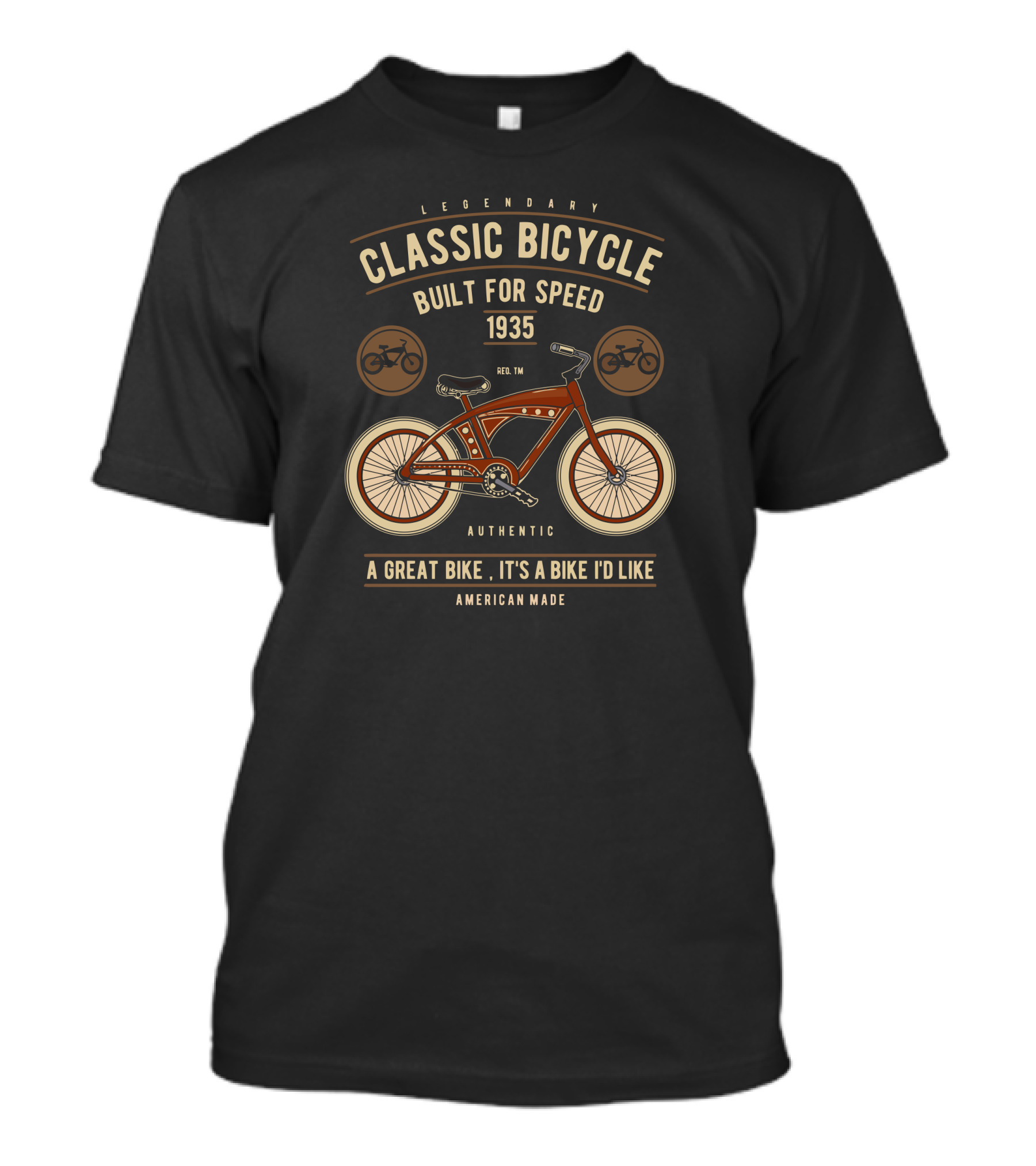 Legendary Classic Bicycle Built For Speed 1935 Authentic American Made T-Shirt