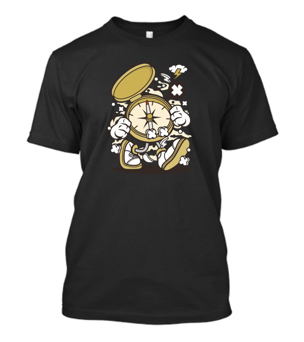 Compass With Sneakers And Gloves Iconic Adventure T-Shirt