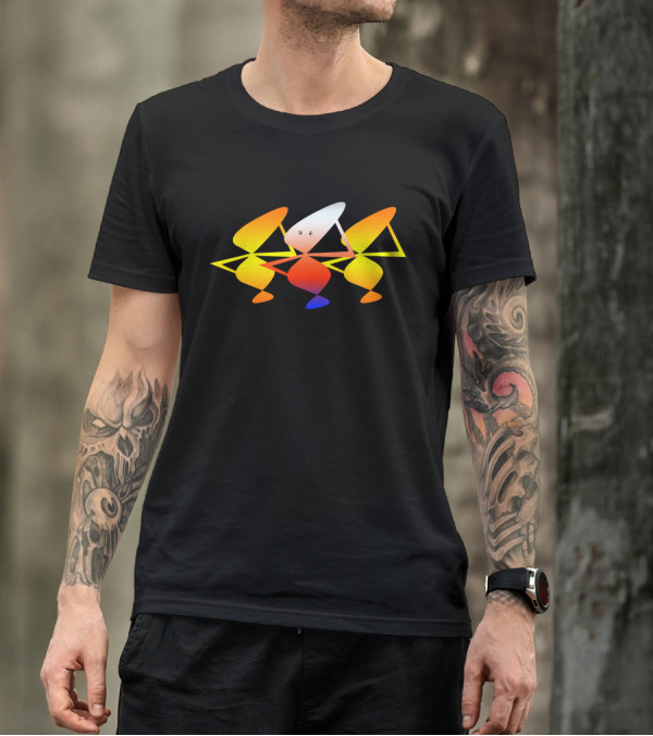 Confused Colorful Abstract Figures T-Shirt