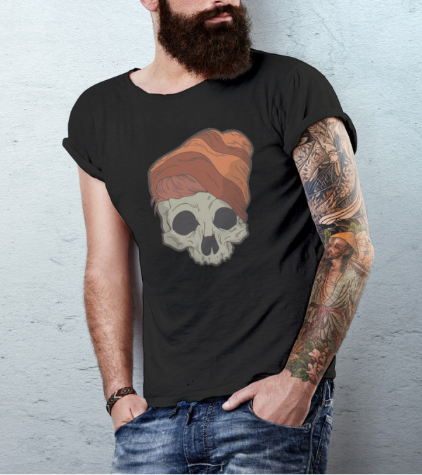 Cool Skull With Red Turban T-Shirt