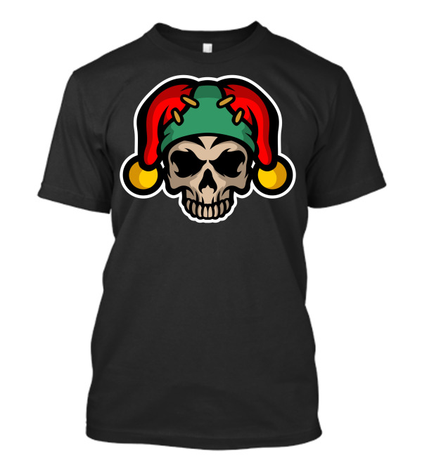 Crazy Skull Clown Jester Hat T-Shirt