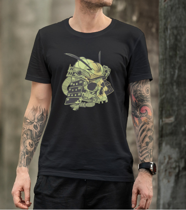 Dark Samurai Skull Warrior Armor T-Shirt