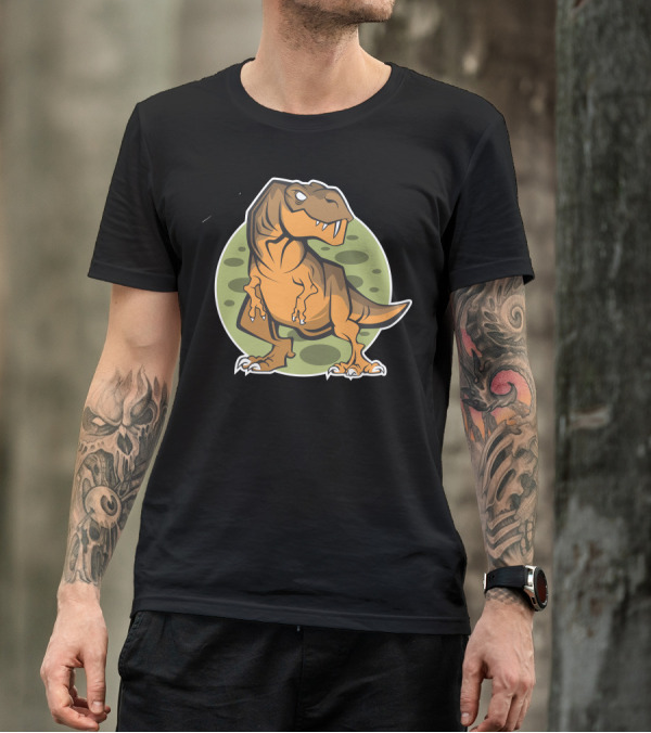 Dinosaur Cartoon T-Rex Roaring Iconic T-Shirt