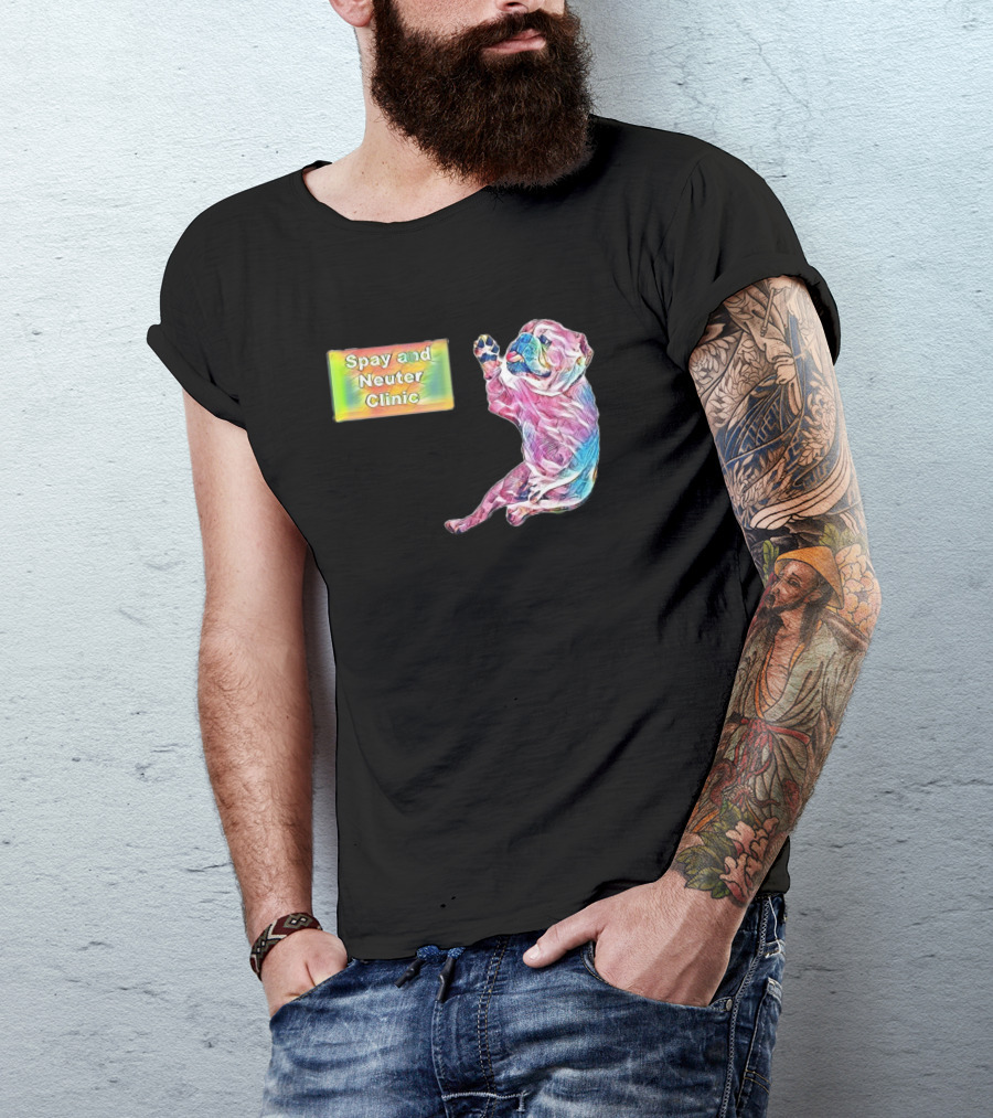 Spay And Neuter Clinic English Bulldog Sitting Next T-Shirt
