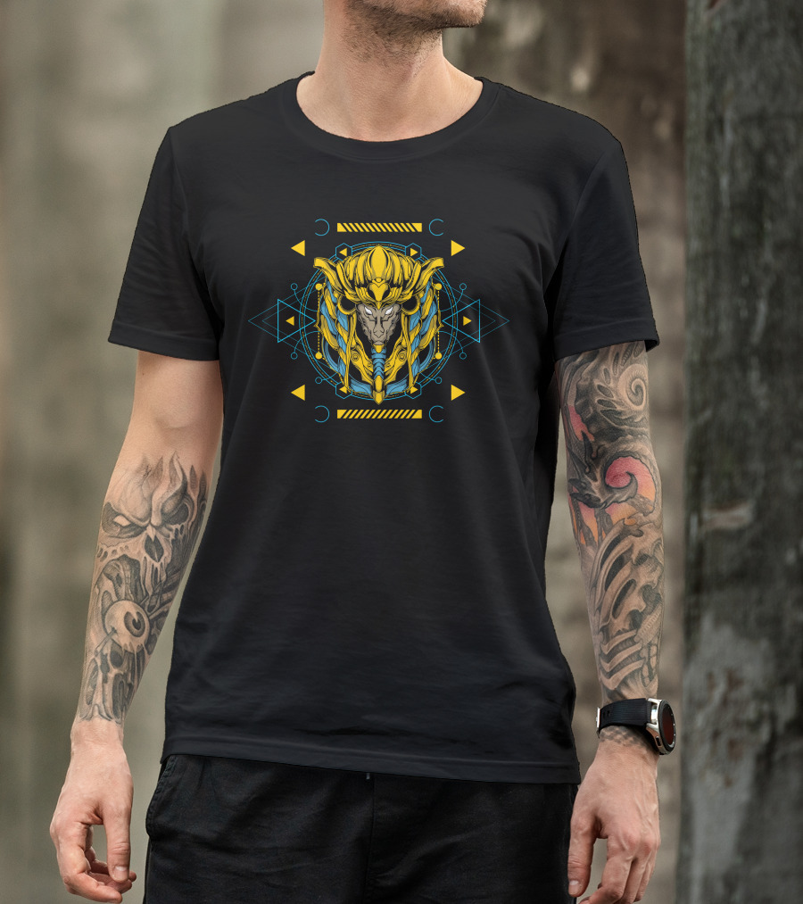 Epic Geometric Anubis Pharaonic Head T-Shirt