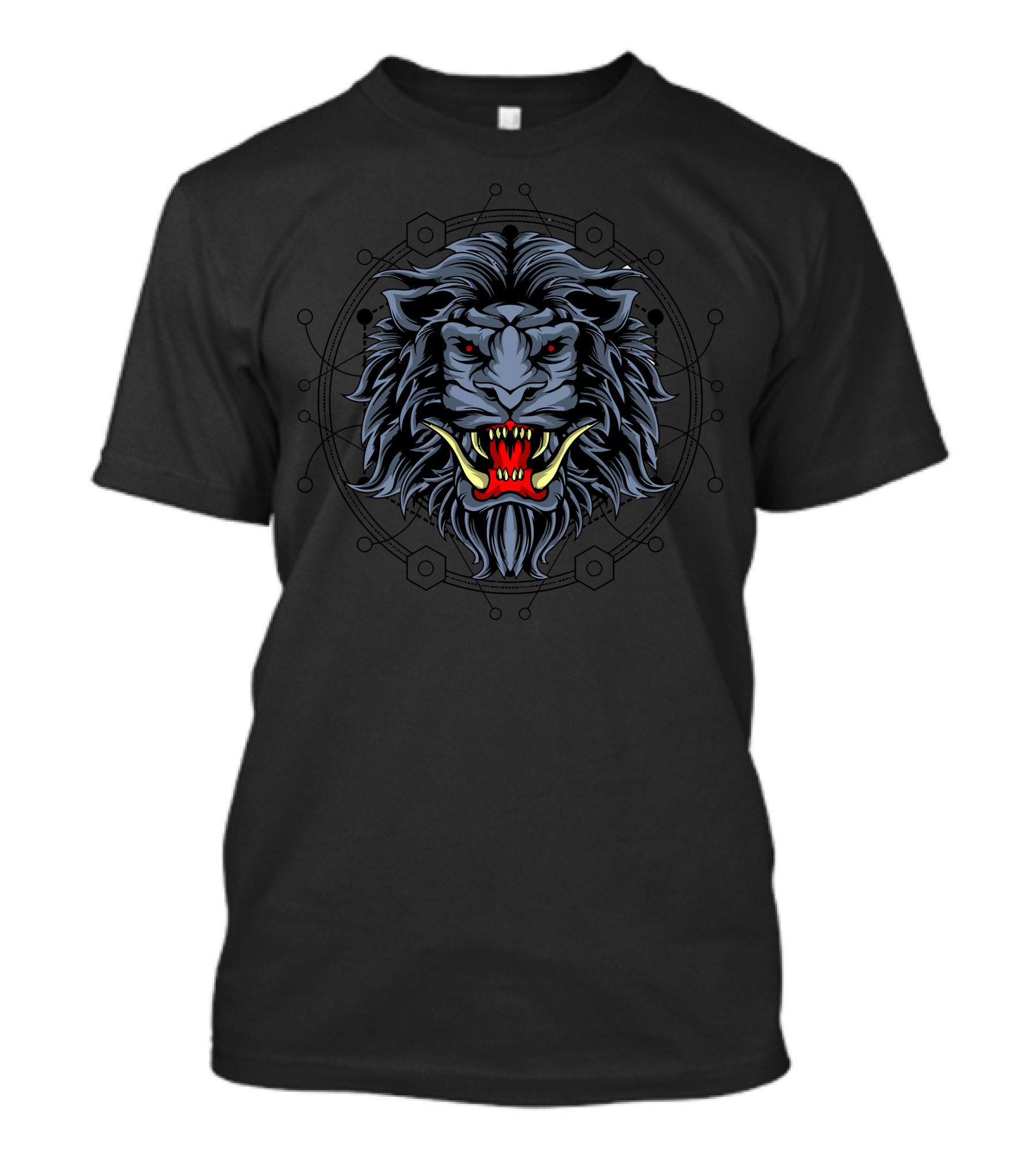 Evil Lion Fierce Beast Roaring Dark Artistry T-Shirt