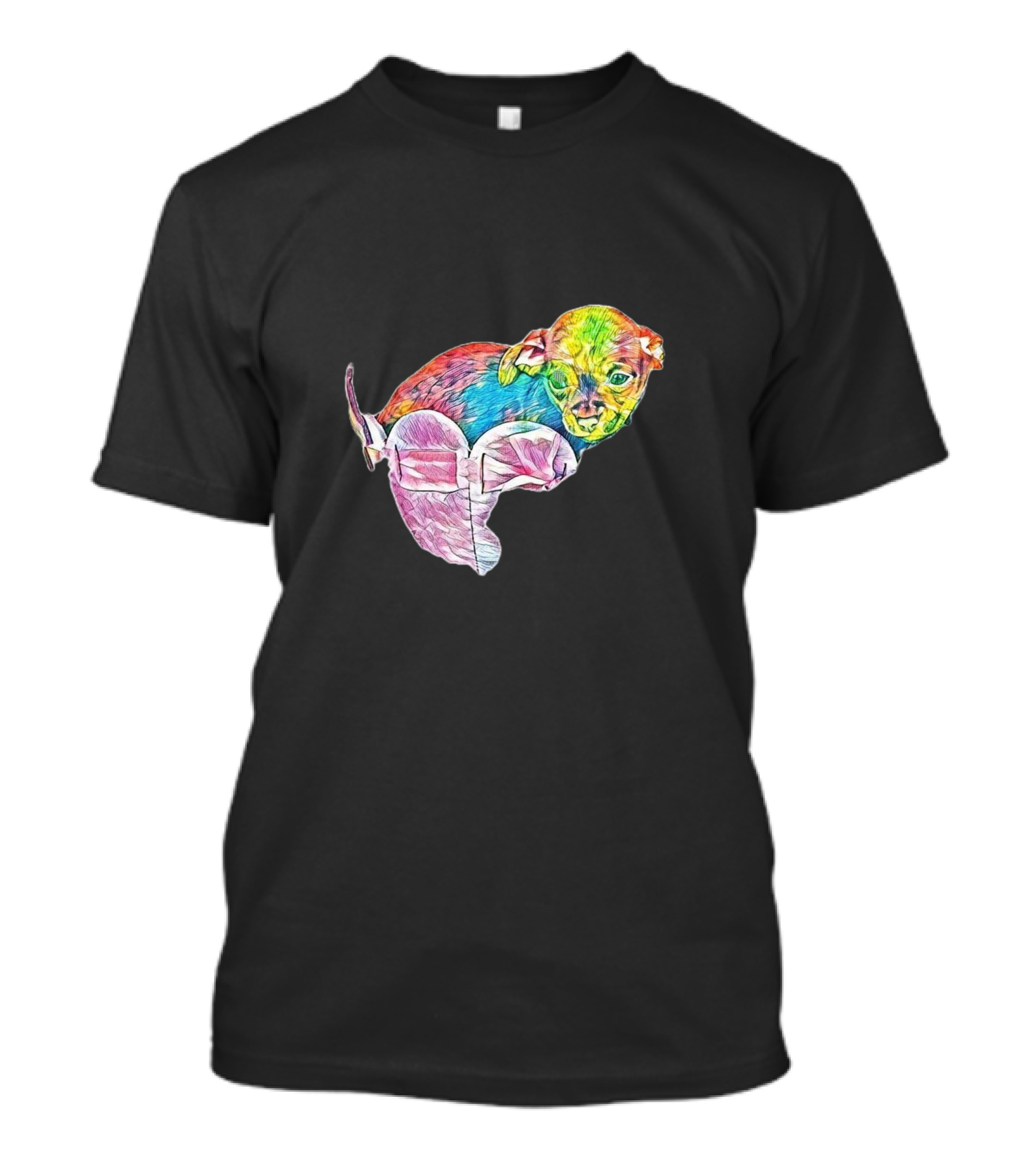 Get 10 Colorful Puppy Images For Free T-Shirt