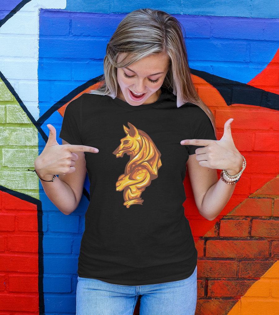 Golden Anubis Egyptian Mythology Canine T-Shirt