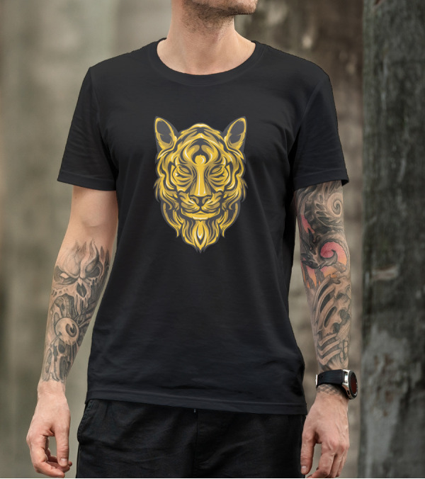 Golden Lion Head T-Shirt