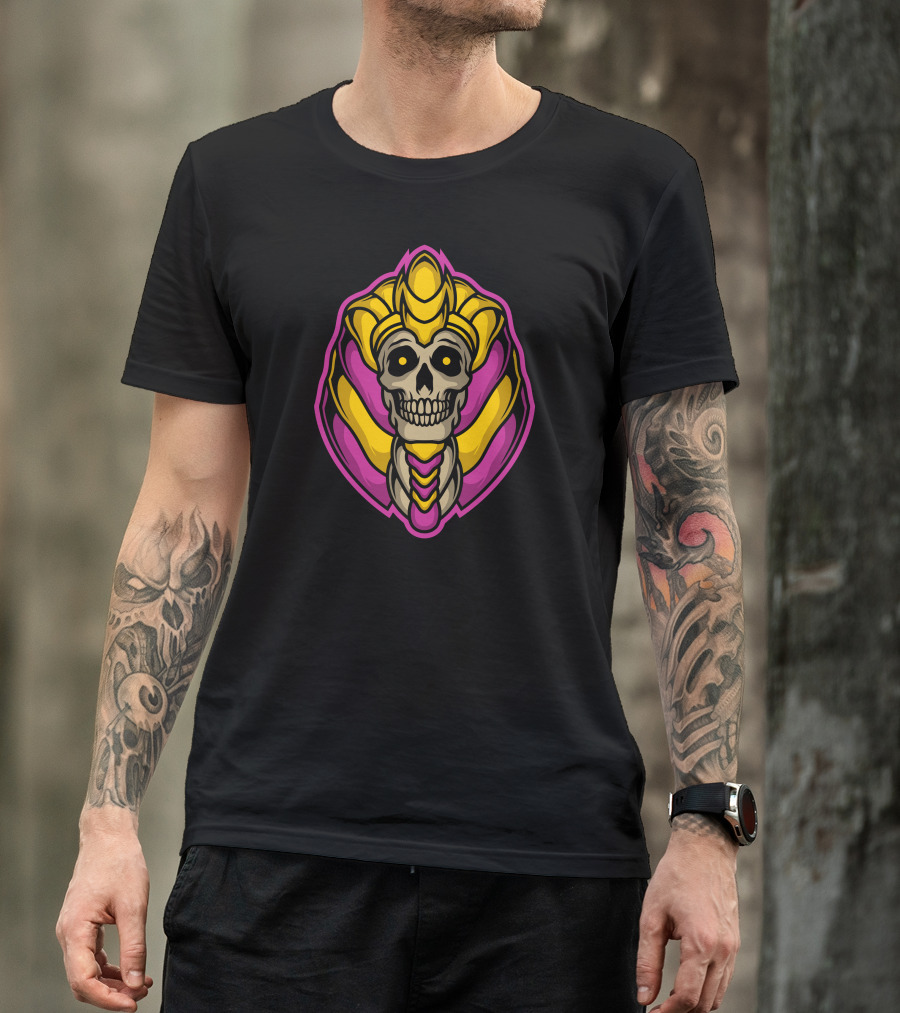 Great Egyptian Skull Pharaoh Headdress Skeleton T-Shirt