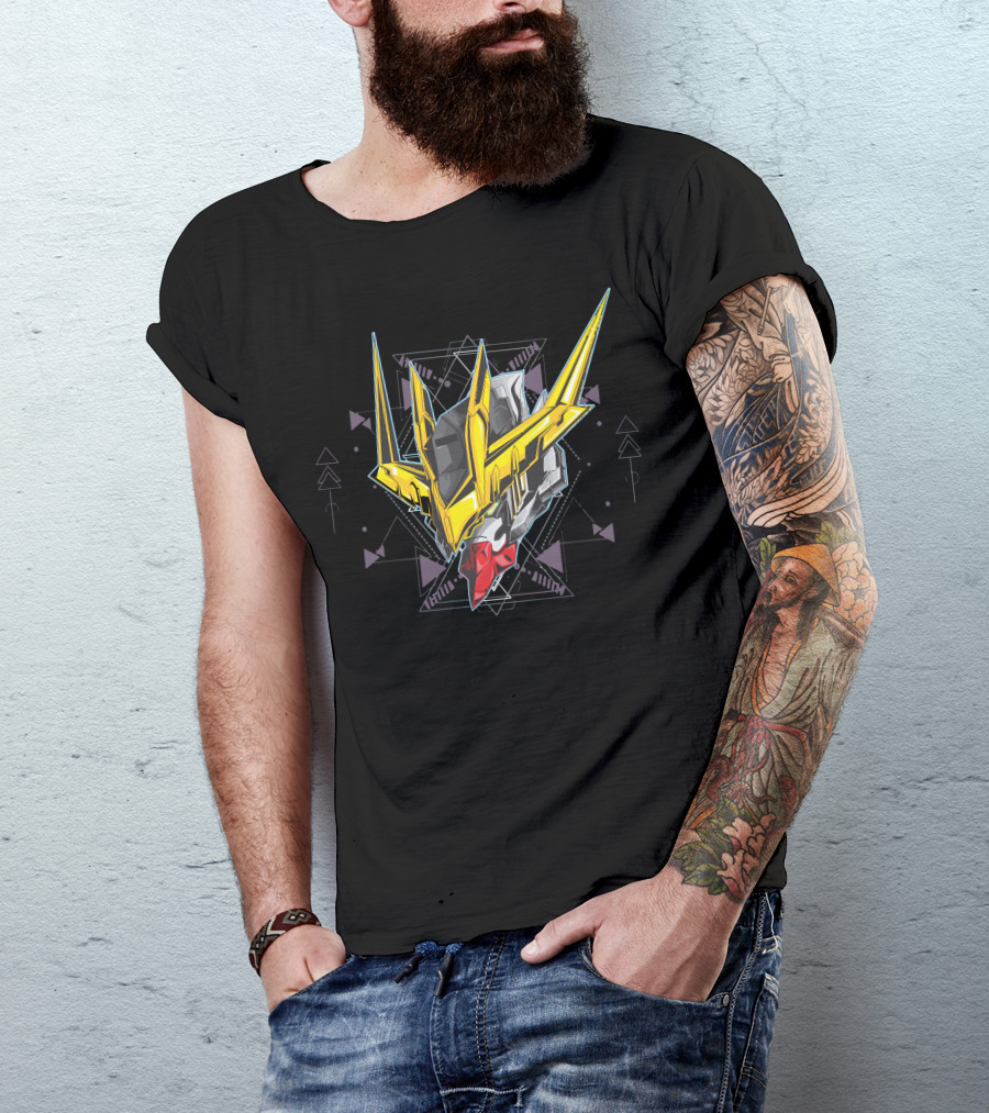 Gundam Barbatos Geometric Mecha Art Design Geometric Icons T-Shirt