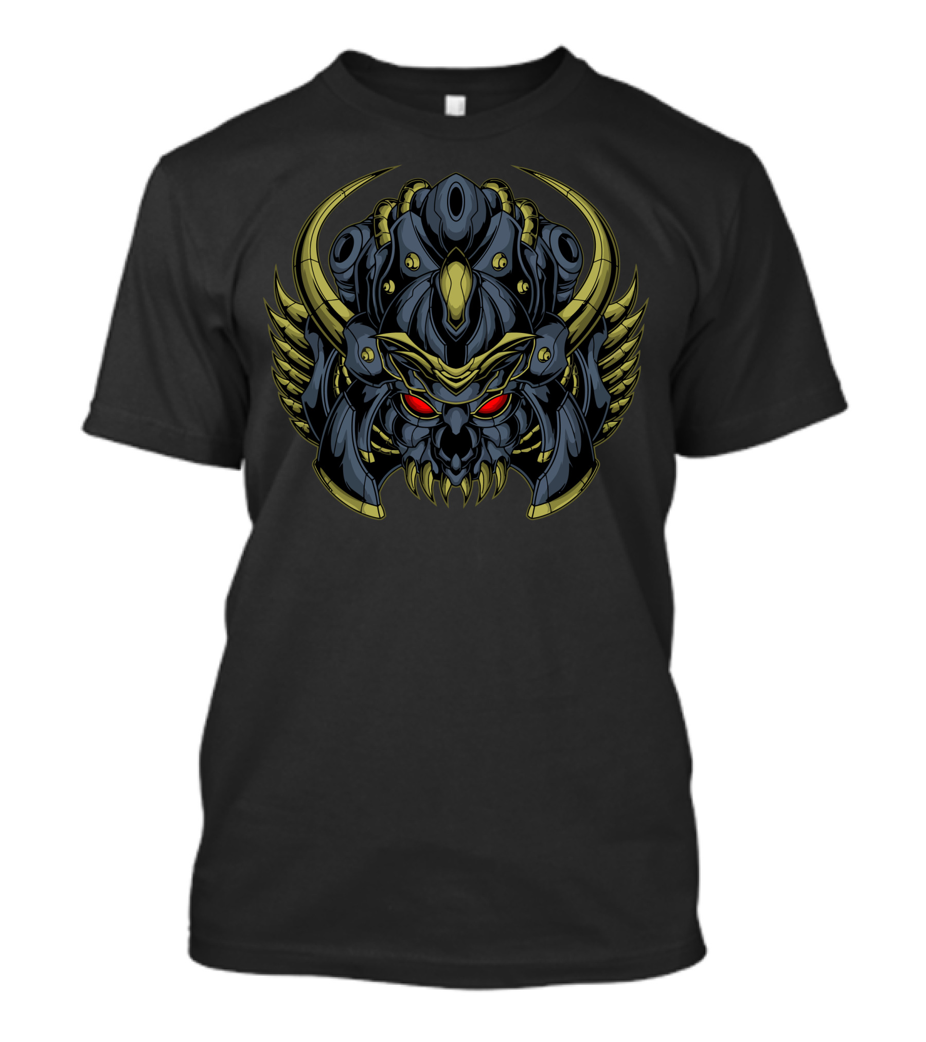 Iron Samurai Cyber Skull Mask T-Shirt