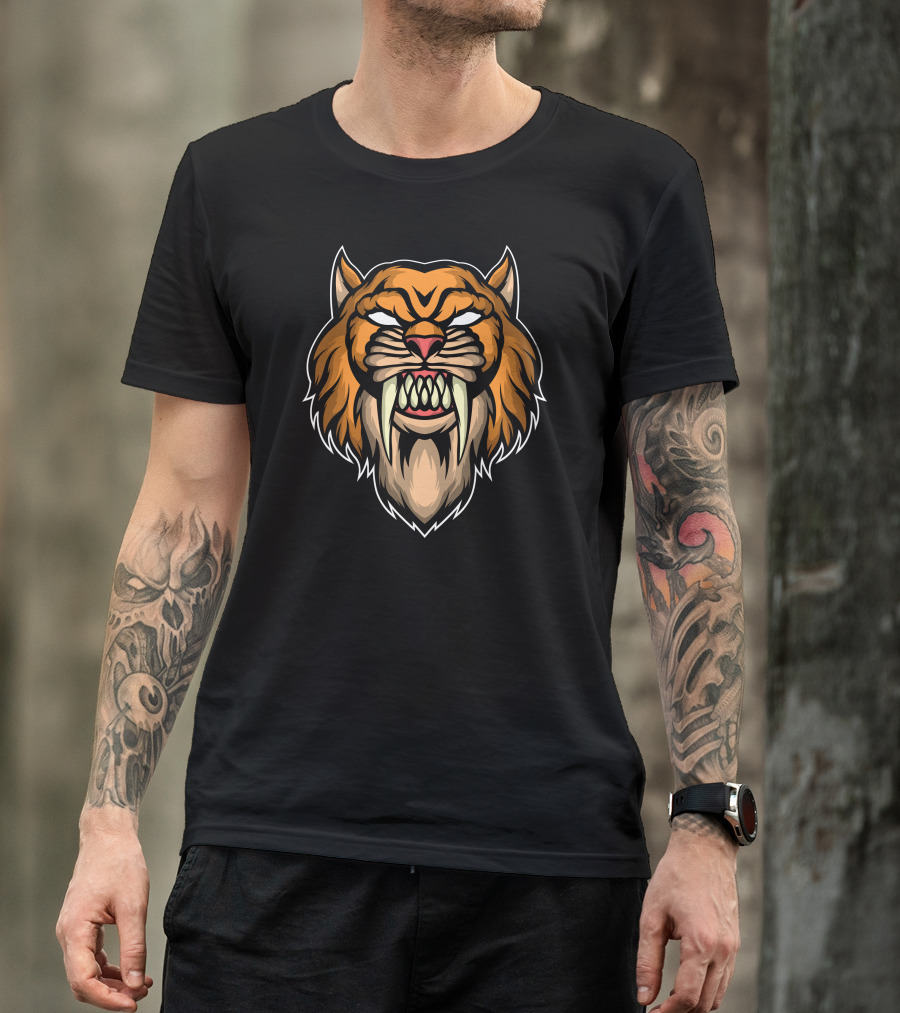 Killer Leopard Saber-Tooth Face T-Shirt