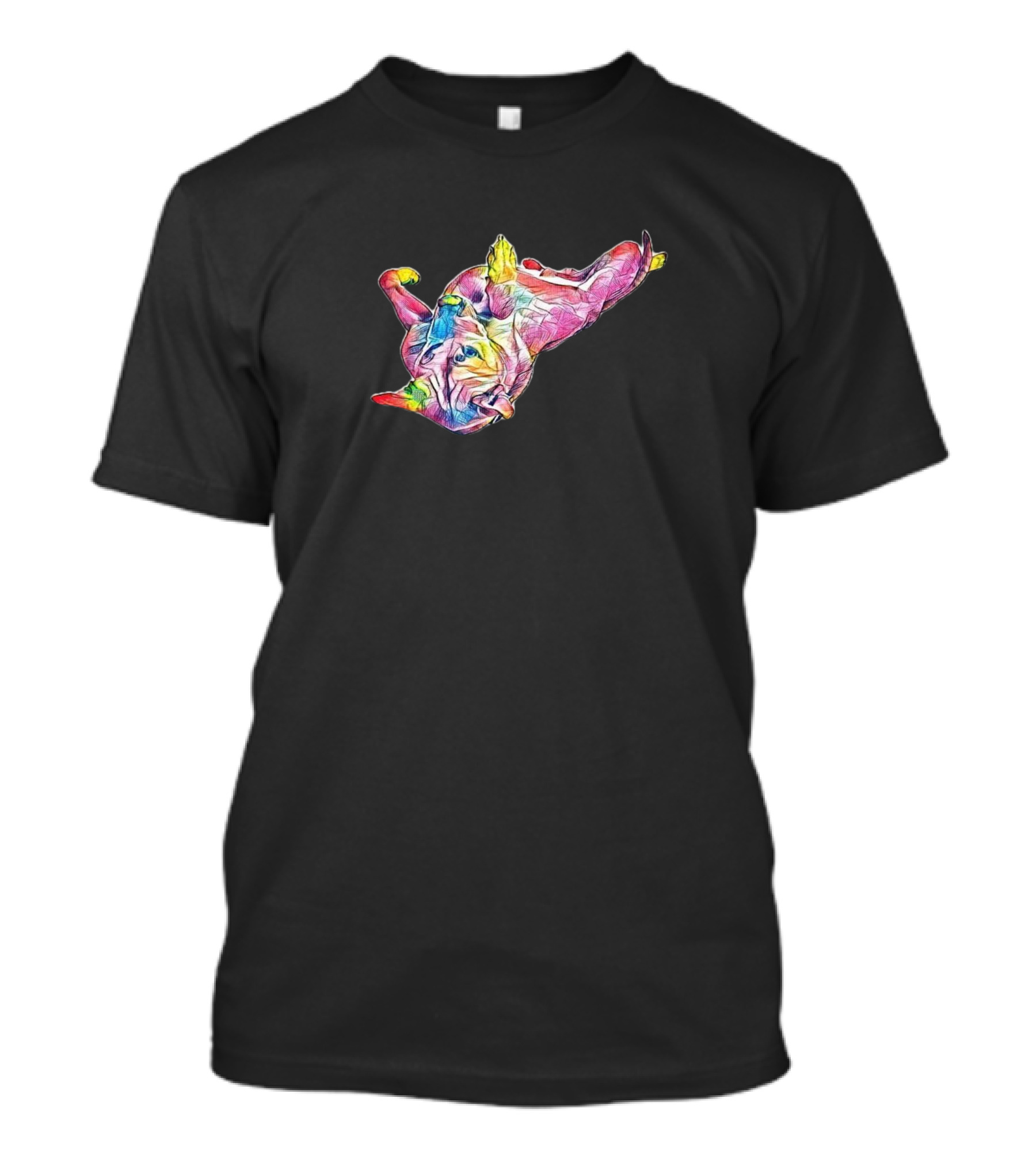 Labrador Retriever Dog Laying Colorful T-Shirt