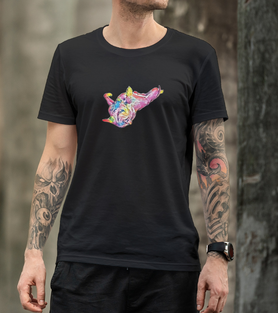 Labrador Retriever Dog Laying Colorful T-Shirt