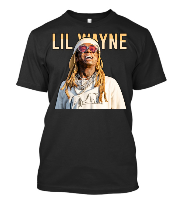LIL WAYNE Snoopy Heart Sunglasses Dreadlocks Smile T-Shirt