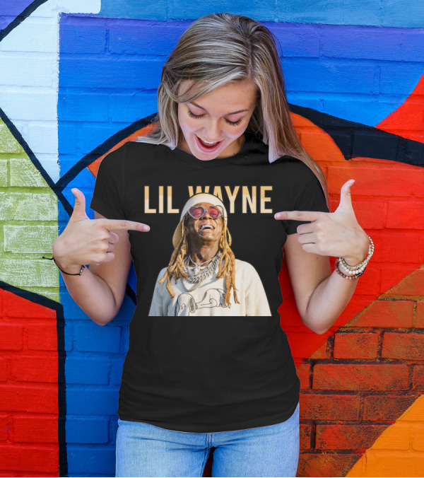 LIL WAYNE Snoopy Heart Sunglasses Dreadlocks Smile T-Shirt