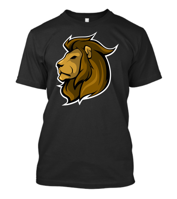 Lion Head Graphic Icon Face Profile T-Shirt