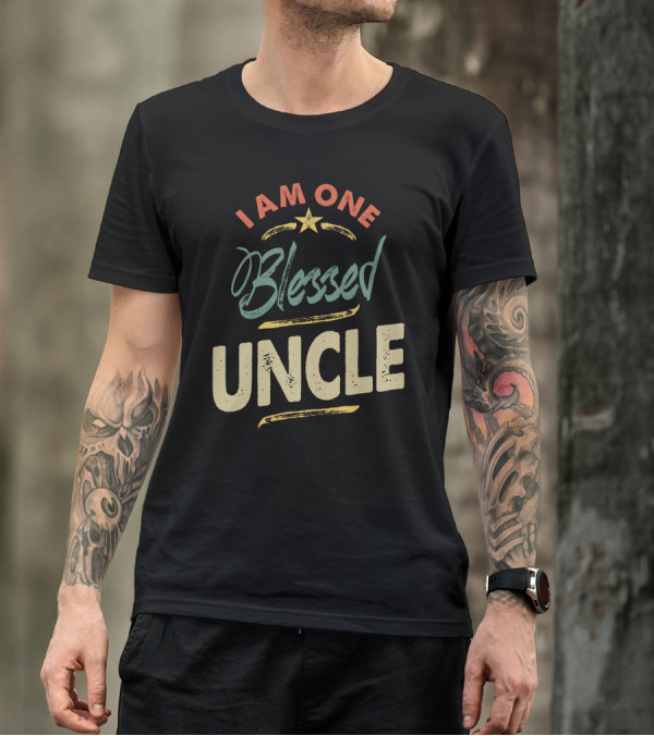 I Am One Blessed Uncle Star Highlight T-Shirt