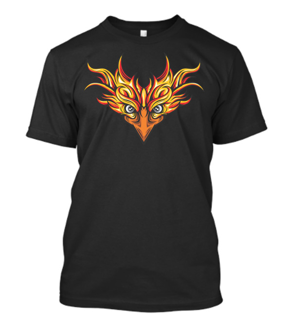 Phoenix Mask Flaming Eyes Fiery Face T-Shirt