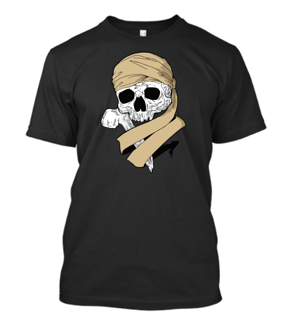 Pirate Boy Skull Bandana Bone T-Shirt