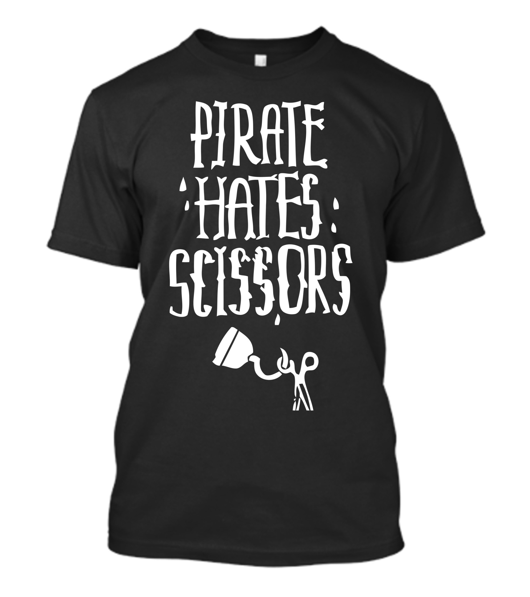 Pirate Hates Scissors Cup Scissors Drop T-Shirt