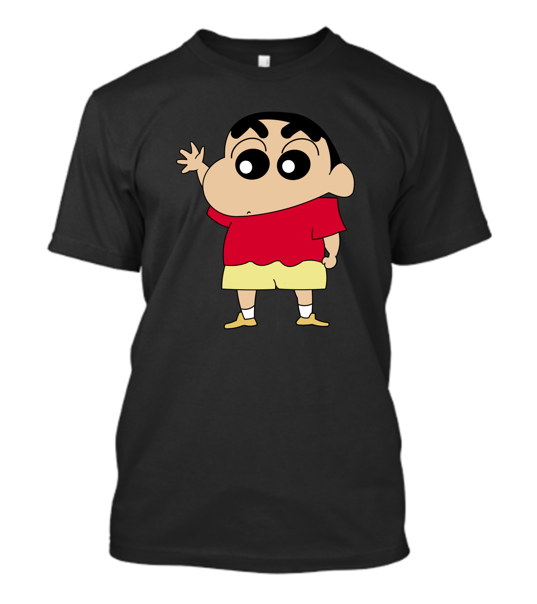 Shin Chan Anime Character Waving With Cute Expression T-Shirt