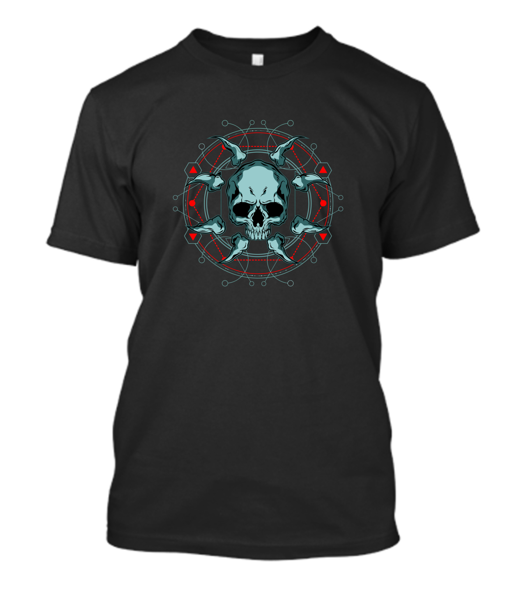 Skull And Bone Geometric T-Shirt