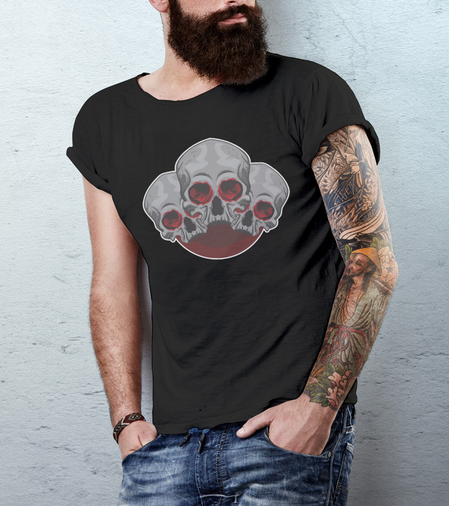 Skull Brother Trio Red Eyes T-Shirt