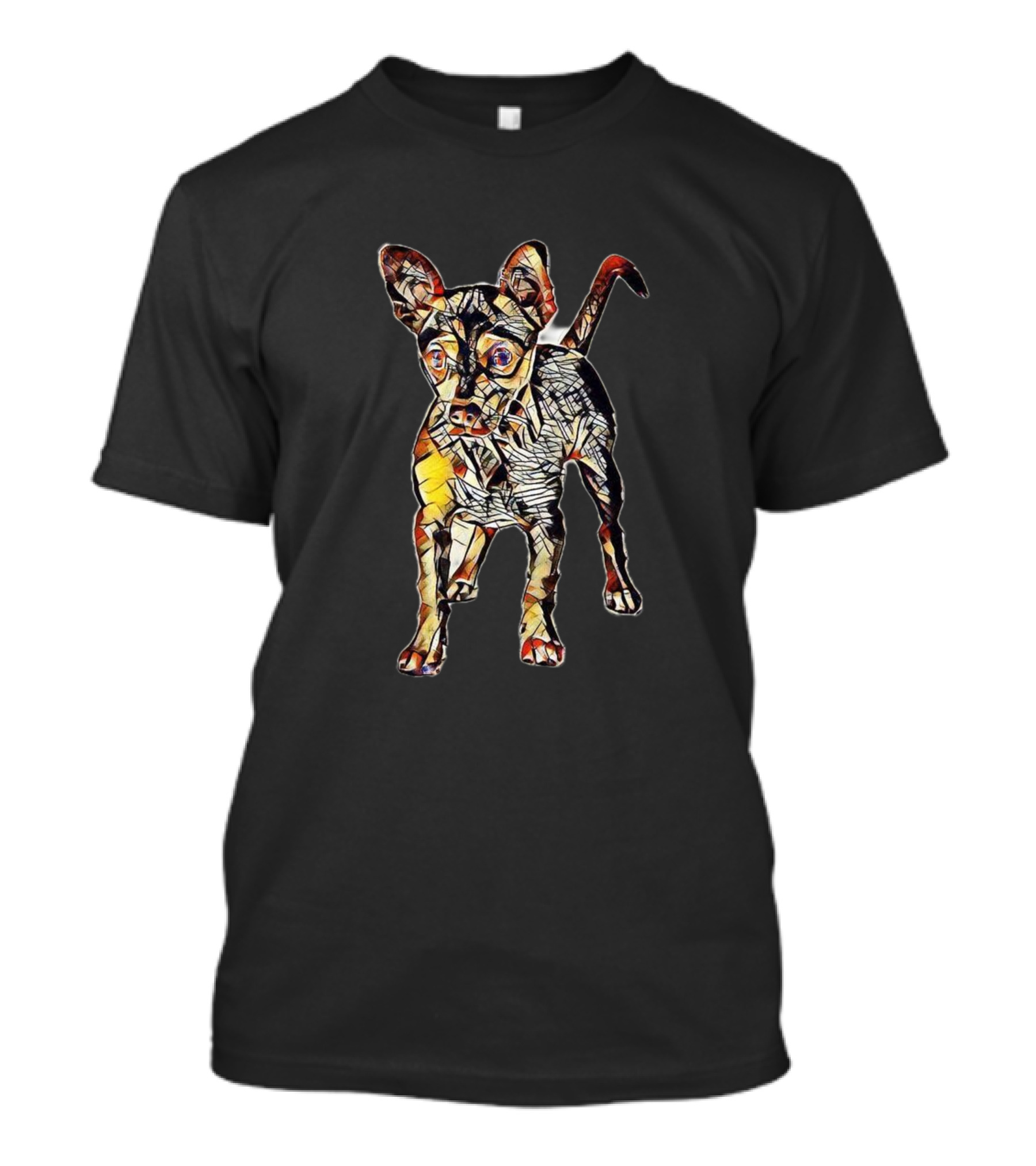 Small Chihuahua Crossbreed Dog Mosaic T-Shirt