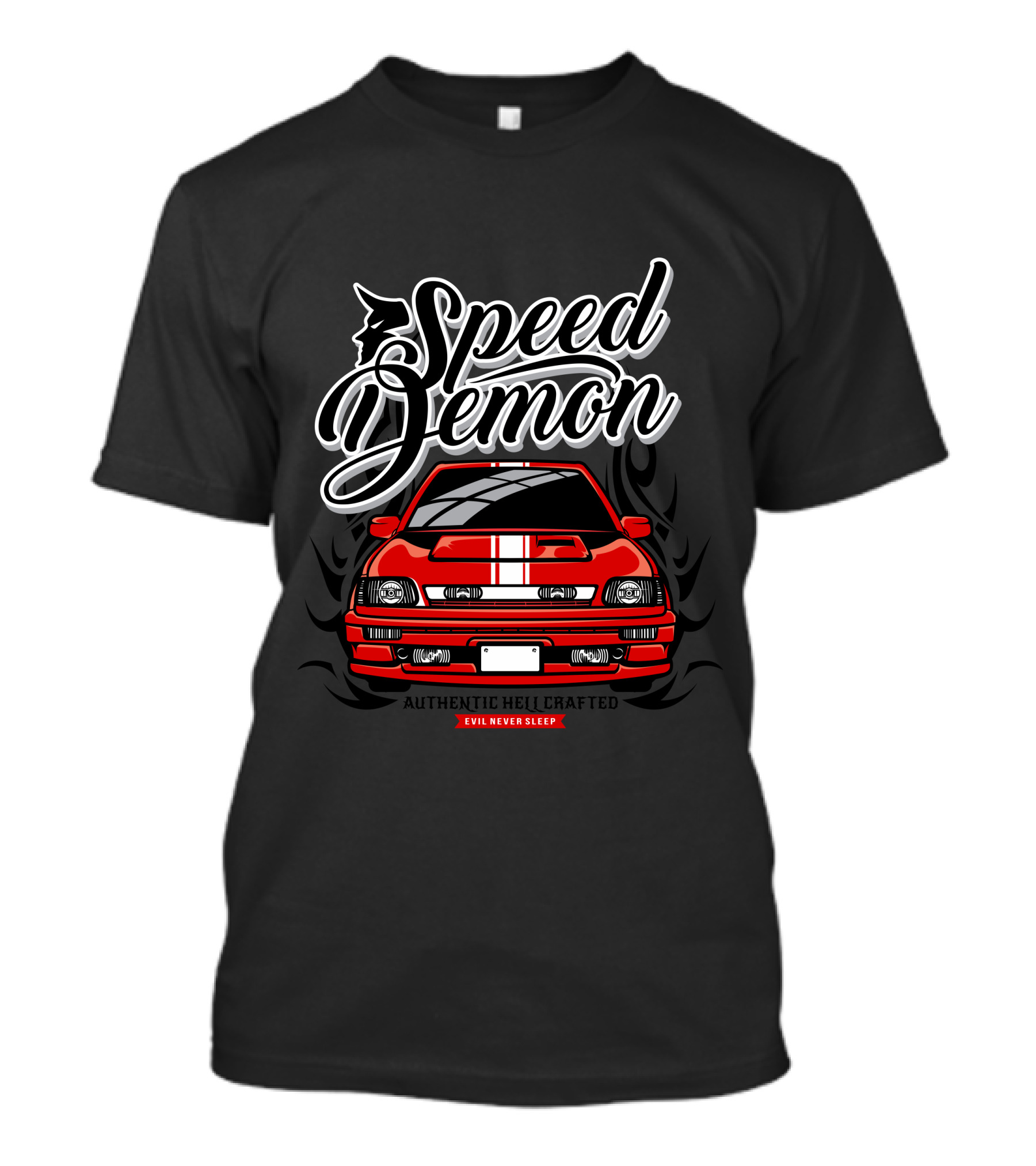 Speed Demon Evil Never Sleep Authentic Hell Crafted T-Shirt