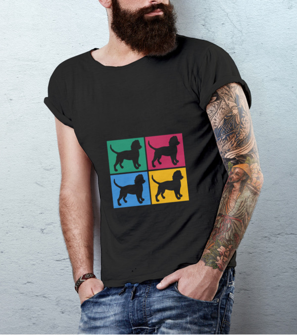 Tell Your Beagle I Said Hi Colorful Dog Paw Prints T-Shirt