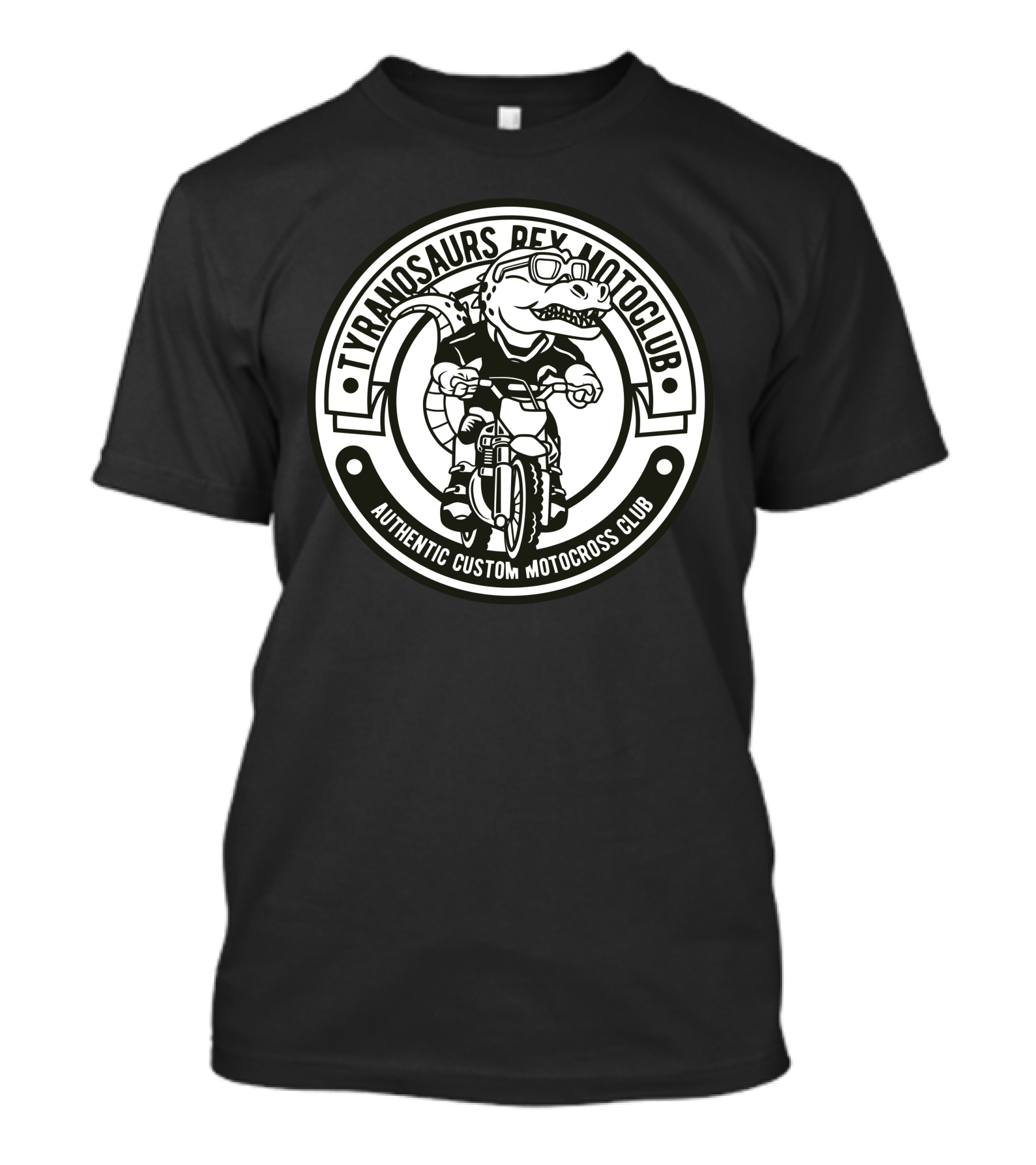 Tyrannosaurus Rex Motoclub Authentic Custom Motocross Club T-Shirt