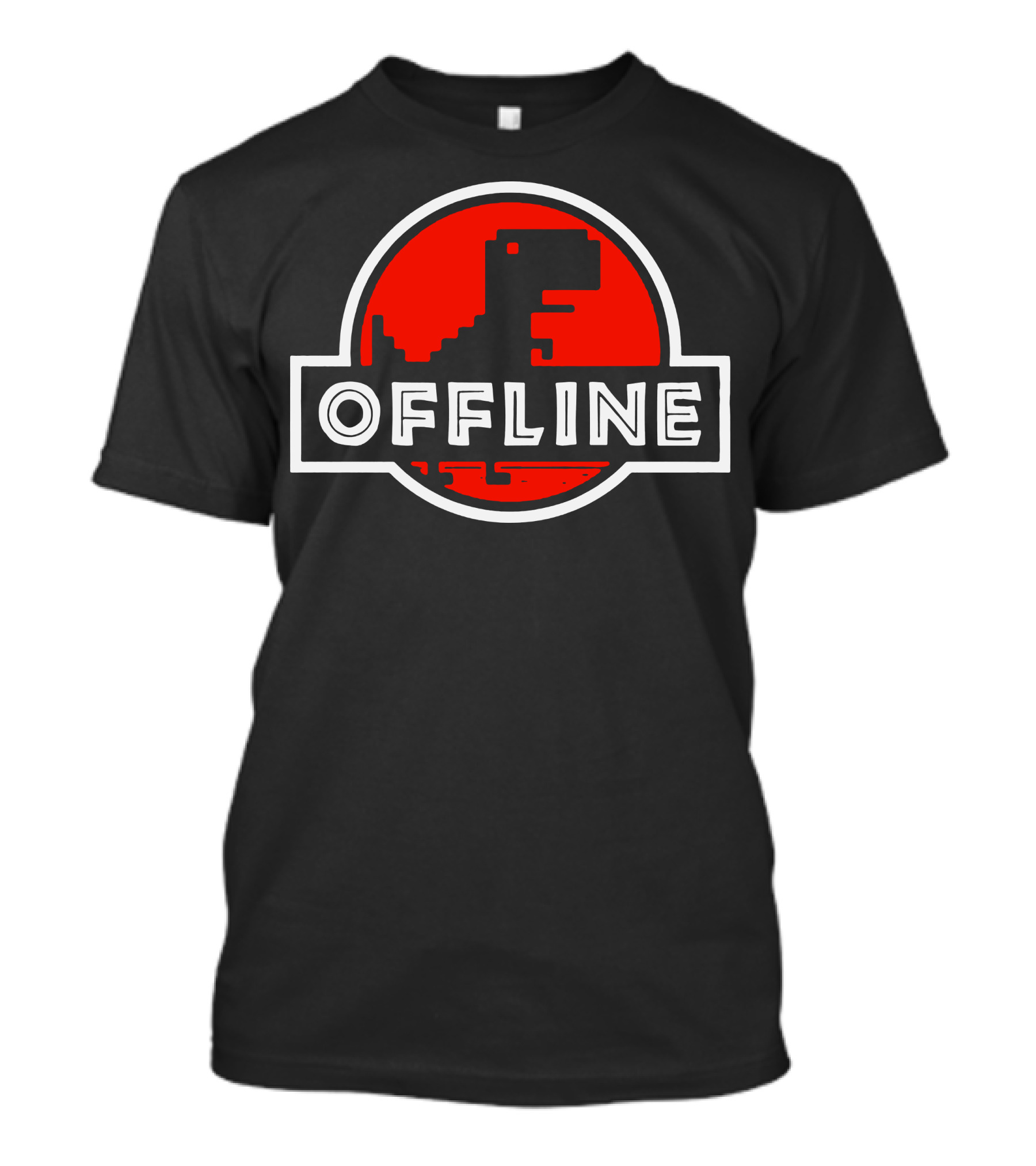 Trex Offline Dinosaur Logo Pixel Art Jurassic T-Shirt