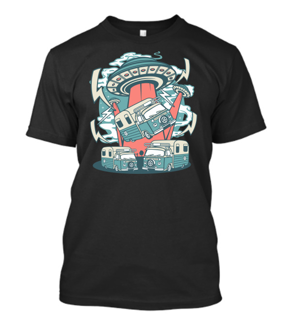 UFO Camper Van Abduction Extraterrestrial Adventure T-Shirt