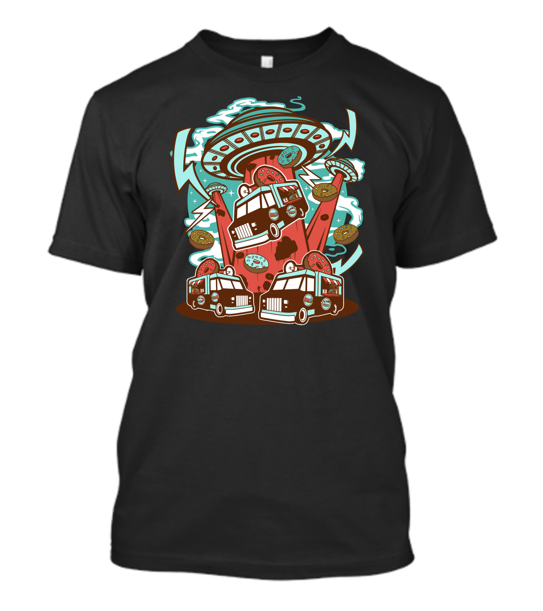 Ufo Donuts Food Truck Invasion Extraterrestrial Sweets T-Shirt