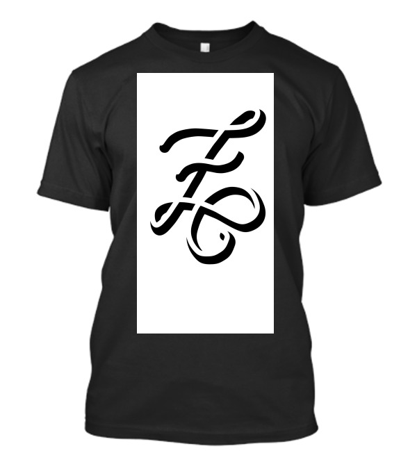 Untitled22 Ornate Script Initials Z And F T-Shirt