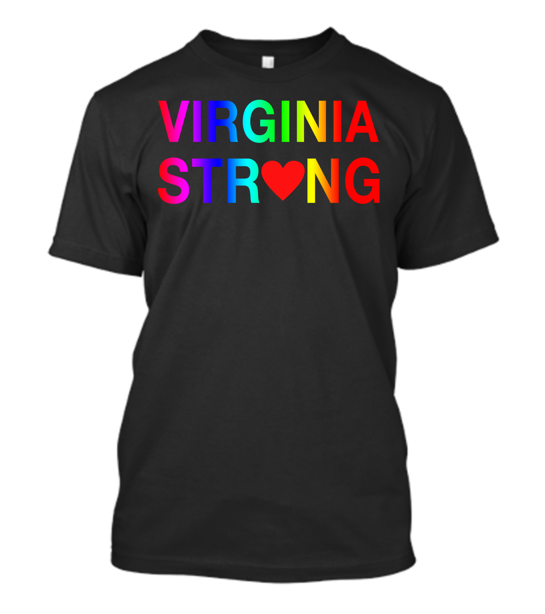 VIRGINIA STRONG Rainbow Heart T-Shirt