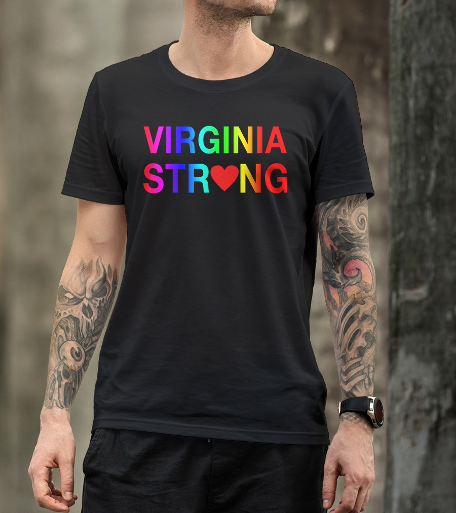 VIRGINIA STRONG Rainbow Heart T-Shirt