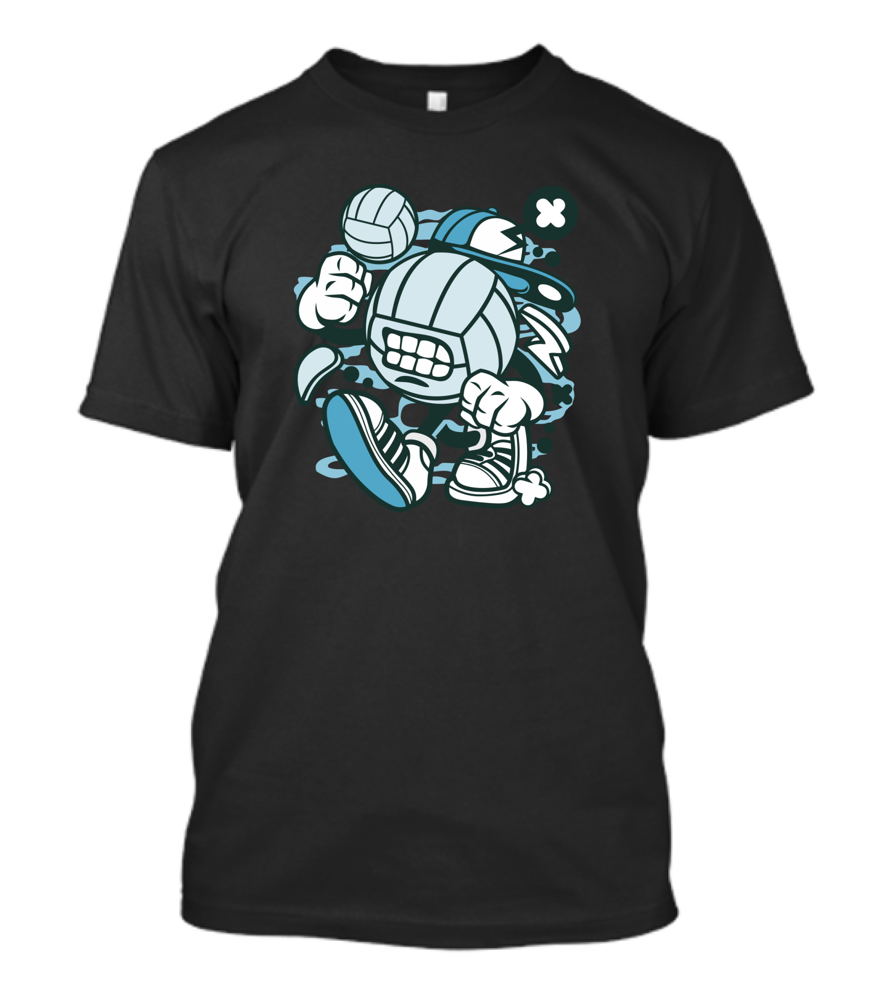 Volleyball Face Character With Sneakers And Ball T-Shirt