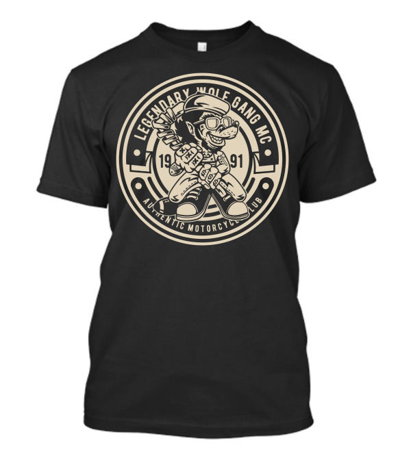 LEGENDARY WOLF GANG MC AUTHENTIC MOTORCYCLE CLUB 1991 T-Shirt