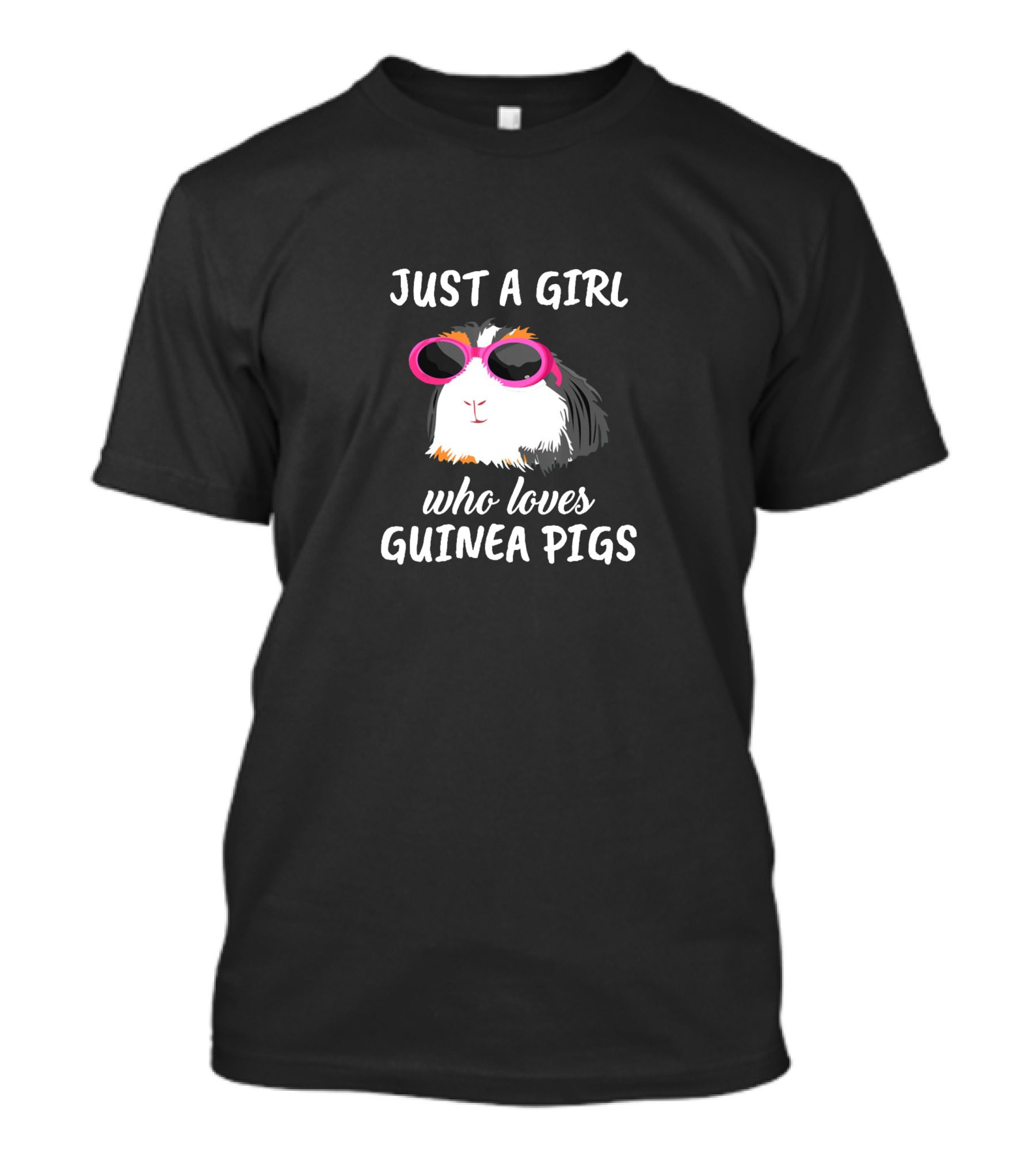 Just A Girl Who Loves Guinea Pigs Wearing Sunglasses T-Shirt