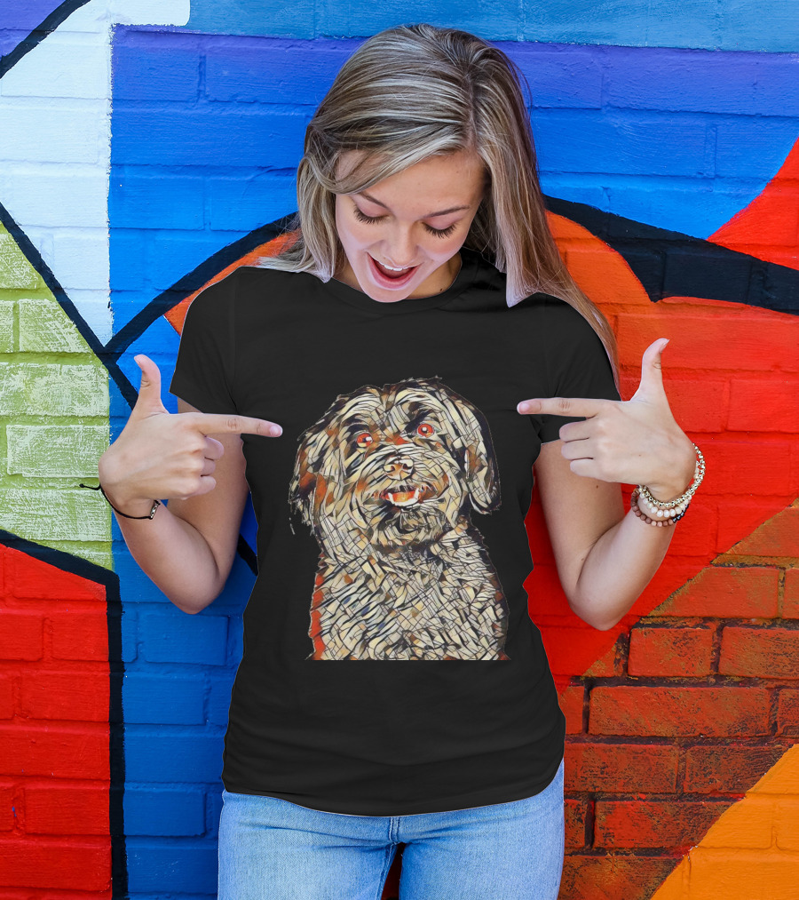 A Beautiful Head Shot Dog Abstract T-Shirt