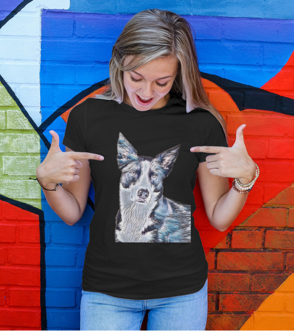 A Closeup Of A Gorgeous Border Collie T-Shirt