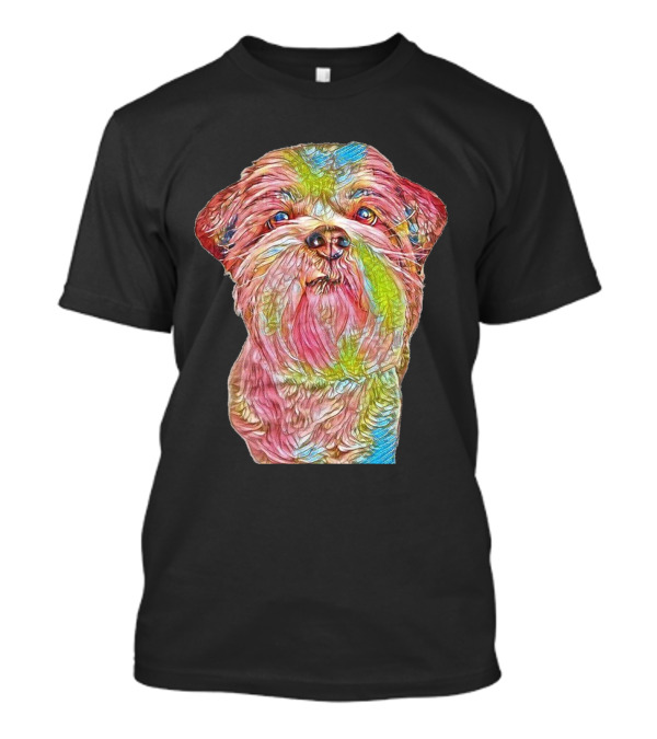 Lhasa Apso Dog Colorful Closeup T-Shirt