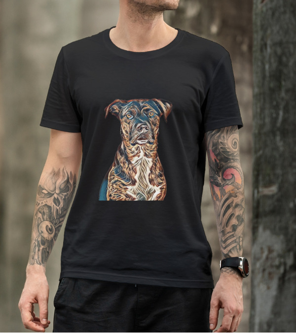 A Closeup Photo Of A Large Dog With Intense Gaze T-Shirt