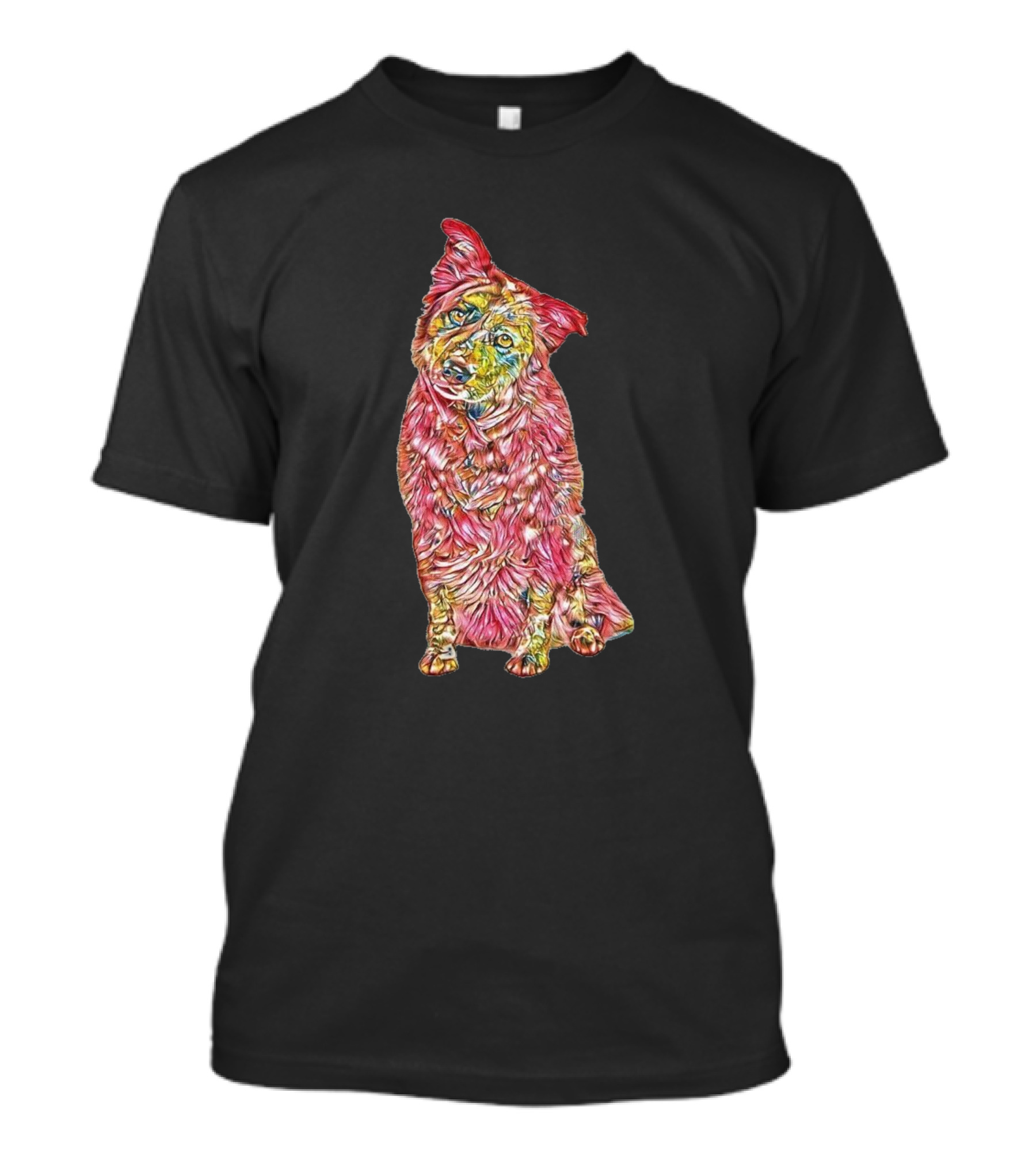 Colorful Curious Australian Shepherd T-Shirt