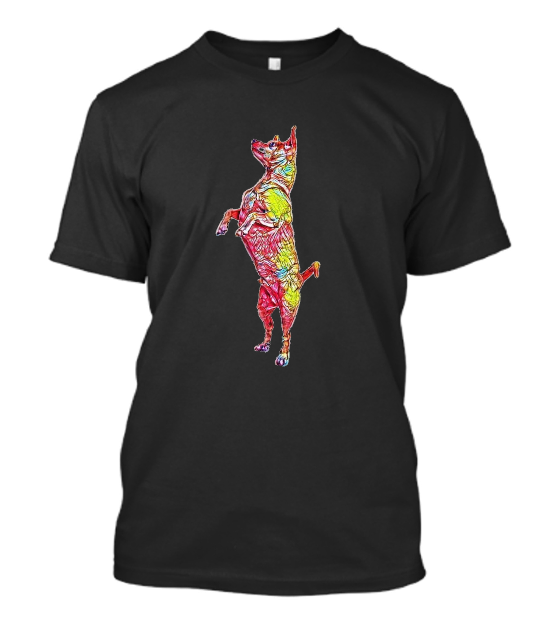 Colorful Abstract Chihuahua Dog Standing Tall T-Shirt