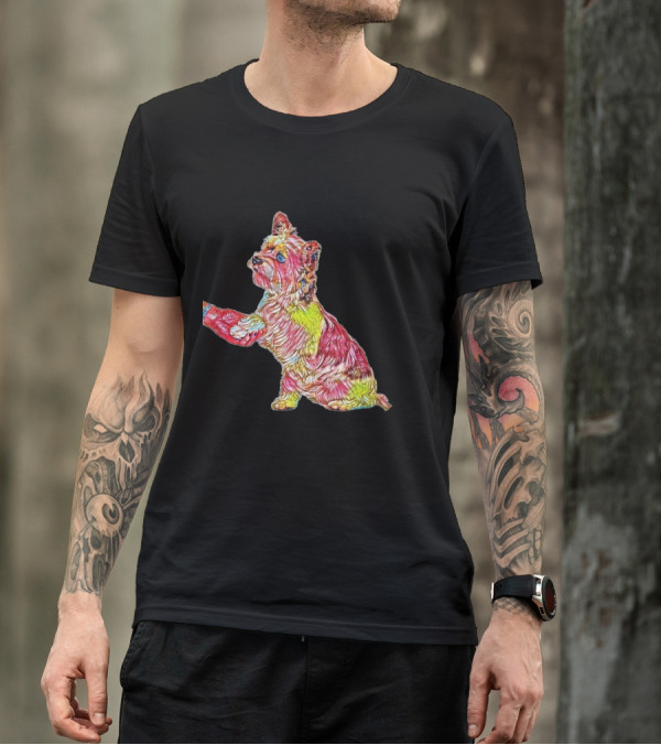 A Cute Little Yorkshire Terrier Handshake T-Shirt