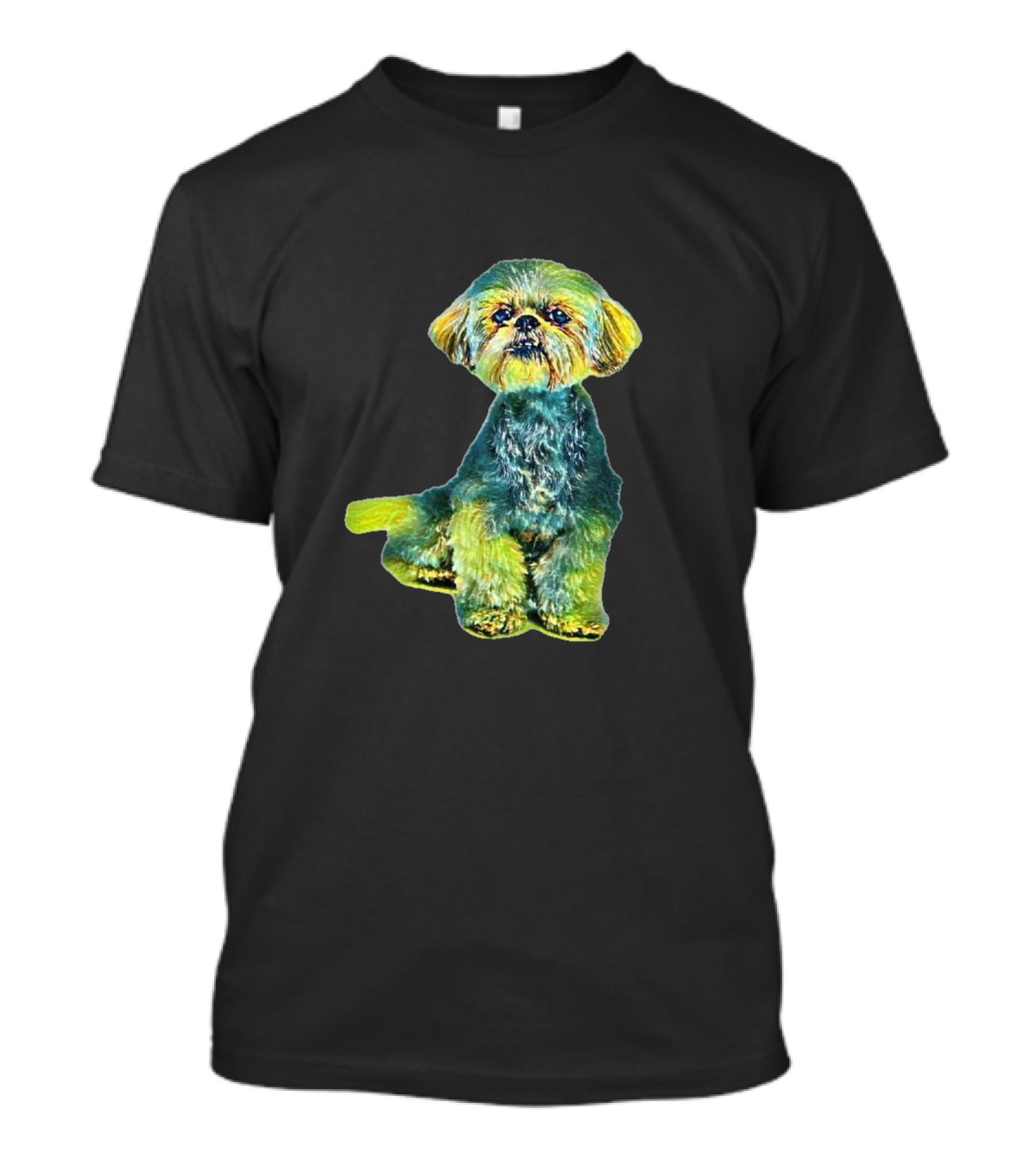 A Cute Maltese And Poodle Mixdog Sitting While Looking Into The Camera T-Shirt
